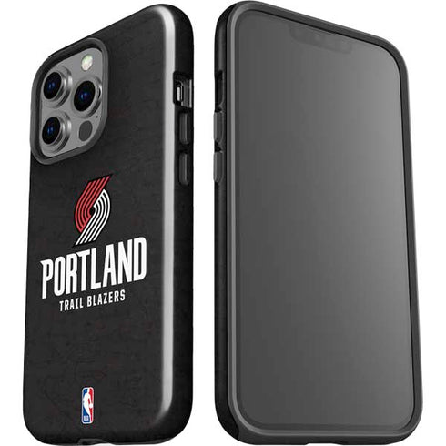 NBA Portland Trail Blazers Distressed iPhone 14 Pro Impact Case
