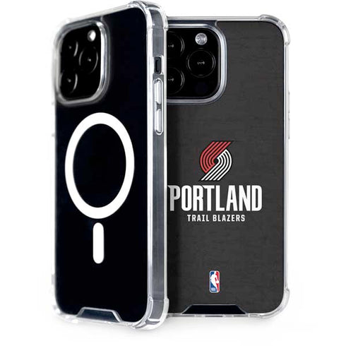 NBA Portland Trail Blazers Distressed iPhone 15 Pro Max MagSafe Case