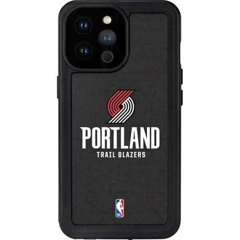 NBA Portland Trail Blazers Distressed iPhone 14 Pro Max Waterproof Case