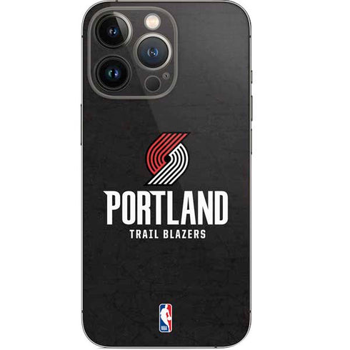 NBA Portland Trail Blazers Distressed iPhone 15 Pro Skin