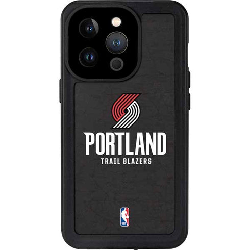 NBA Portland Trail Blazers Distressed iPhone 14 Pro Waterproof Case