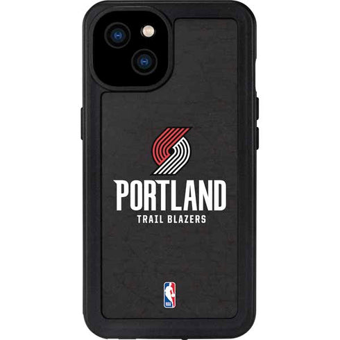 NBA Portland Trail Blazers Distressed iPhone 15 Plus Waterproof Case