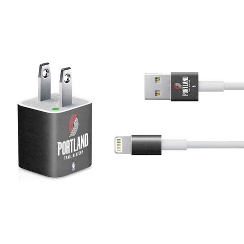 NBA Portland Trail Blazers Distressed iPhone Charger (5W USB) Skin