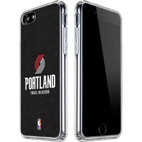 NBA Portland Trail Blazers Distressed iPhone SE (2nd & 3rd Gen) Clear Case
