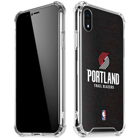 NBA Portland Trail Blazers Distressed iPhone XR Clear Case