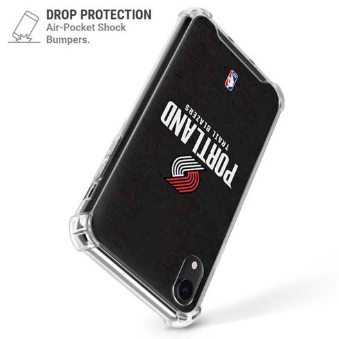 NBA Portland Trail Blazers Distressed iPhone XR Clear Case