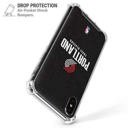 NBA Portland Trail Blazers Distressed iPhone XS Max Clear Case