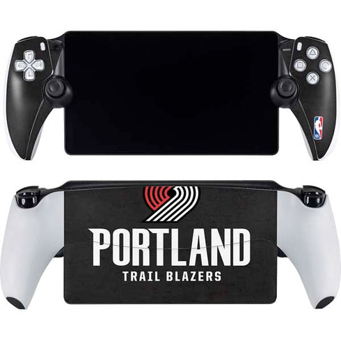 NBA Portland Trail Blazers Distressed PlayStation Portal Remote Player Skin