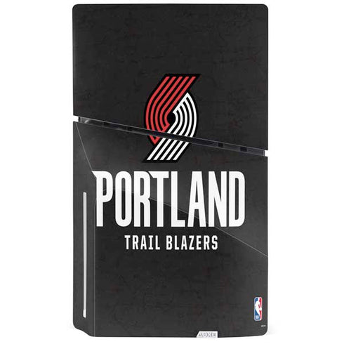 NBA Portland Trail Blazers Distressed PS5 Slim Disk Bundle Skin