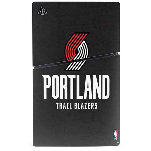 NBA Portland Trail Blazers Distressed PS5 Slim Disk Console Skin