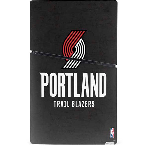 NBA Portland Trail Blazers Distressed PS5 Slim Digital Edition Bundle Skin