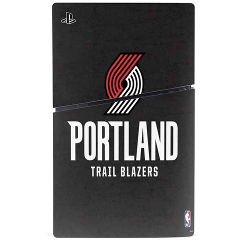 NBA Portland Trail Blazers Distressed PS5 Slim Digital Edition Console Skin