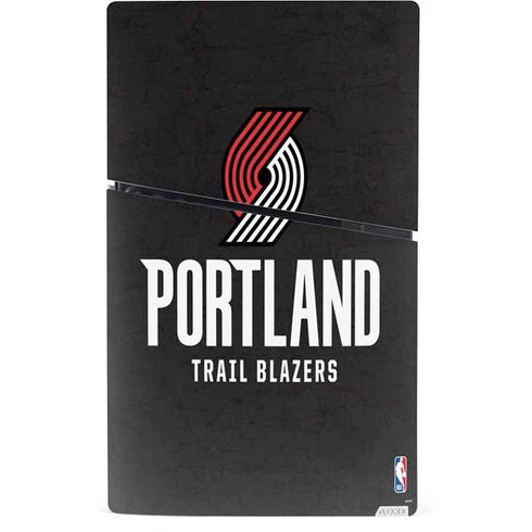 NBA Portland Trail Blazers Distressed PS5 Slim Digital Edition Console Skin