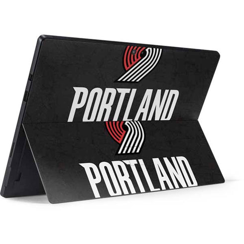 NBA Portland Trail Blazers Distressed Surface Pro 6 Skin