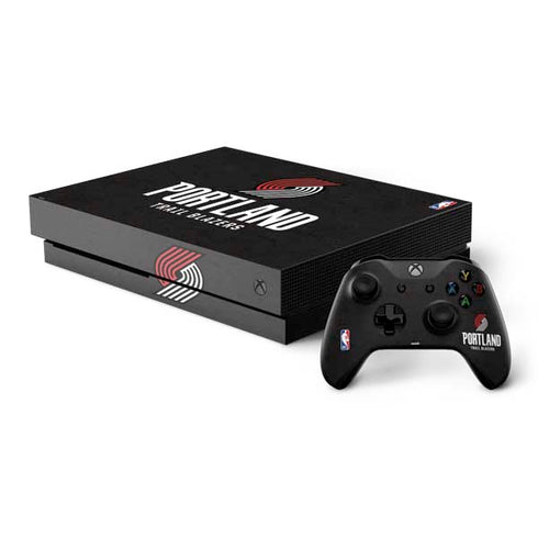 NBA Portland Trail Blazers Distressed Xbox One X Bundle Skin