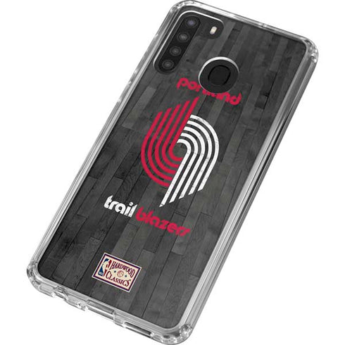 NBA Portland Trail Blazers Hardwood Classics Galaxy A21 Clear Case