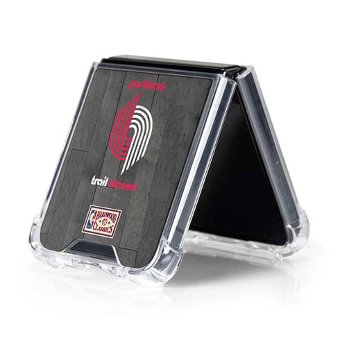 NBA Portland Trail Blazers Hardwood Classics Galaxy Z Flip5 5G Clear Case