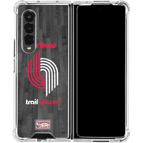 NBA Portland Trail Blazers Hardwood Classics Galaxy Z Fold4 5G Clear Case