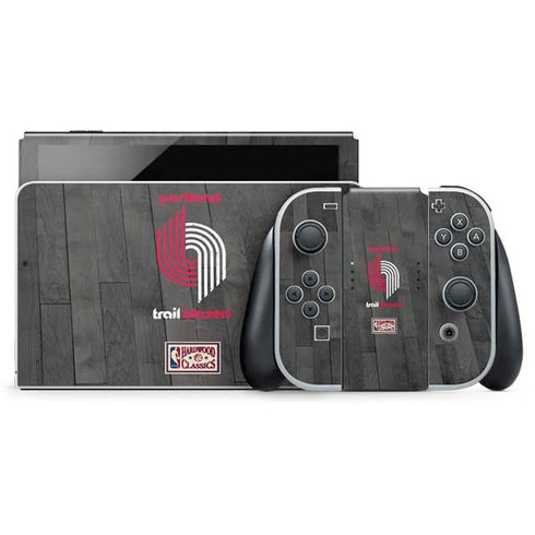 NBA Portland Trail Blazers Hardwood Classics Nintendo Switch OLED (2021) Skin