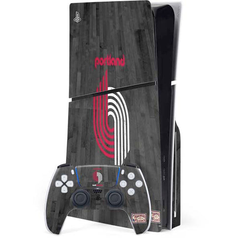 NBA Portland Trail Blazers Hardwood Classics PS5 Slim Disk Bundle Skin