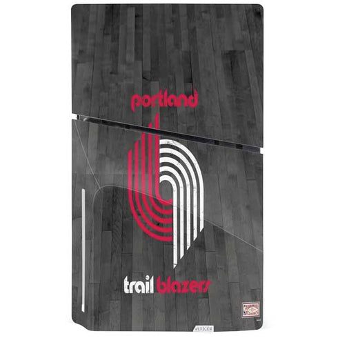 NBA Portland Trail Blazers Hardwood Classics PS5 Slim Disk Console Skin