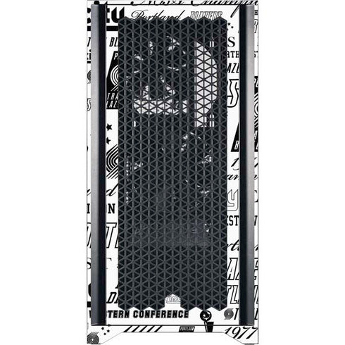 NBA Portland Trail Blazers Historic Blast Corsair 4000D Tempered Glass Mid-Tower ATX Case Skin