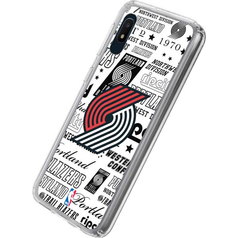 NBA Portland Trail Blazers Historic Blast Galaxy A10e Clear Case