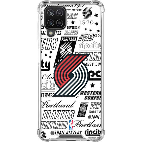 NBA Portland Trail Blazers Historic Blast Galaxy A12 Clear Case