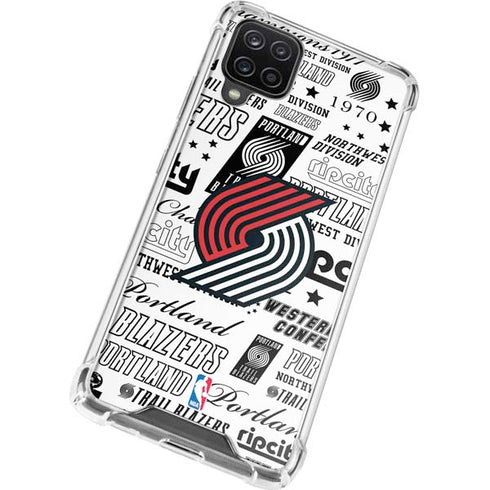 NBA Portland Trail Blazers Historic Blast Galaxy A12 Clear Case