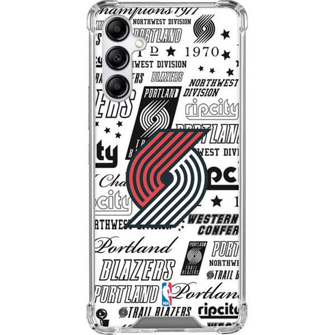 NBA Portland Trail Blazers Historic Blast Galaxy A14 5G Clear Case