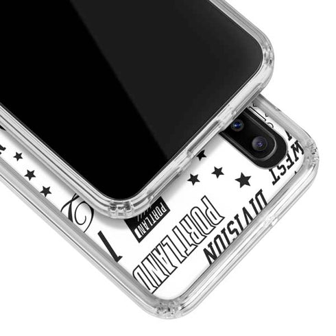 NBA Portland Trail Blazers Historic Blast Galaxy A20 Clear Case