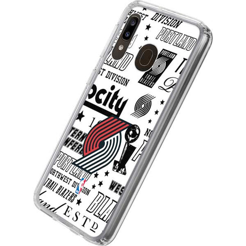 NBA Portland Trail Blazers Historic Blast Galaxy A20 Clear Case