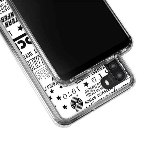 NBA Portland Trail Blazers Historic Blast Galaxy A21 Clear Case