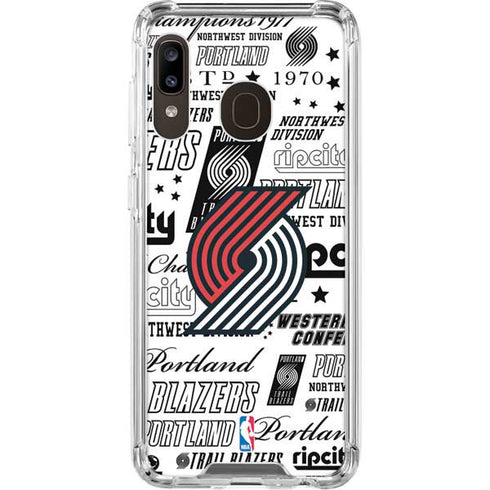 NBA Portland Trail Blazers Historic Blast Galaxy A30 Clear Case