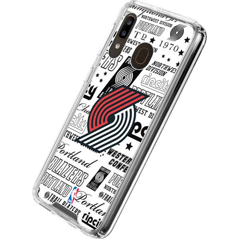 NBA Portland Trail Blazers Historic Blast Galaxy A30 Clear Case
