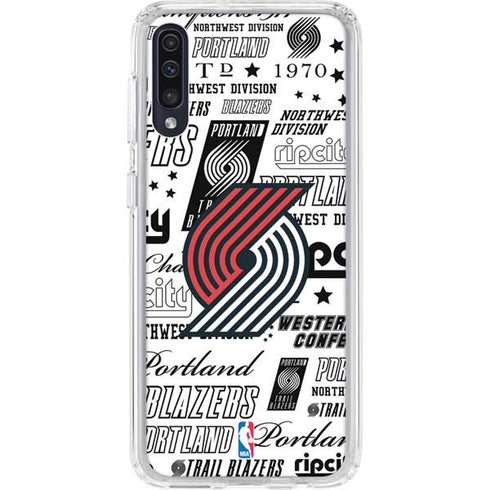 NBA Portland Trail Blazers Historic Blast Galaxy A50 Clear Case