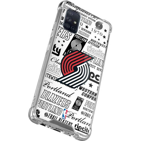 NBA Portland Trail Blazers Historic Blast Galaxy A51 5G Clear Case