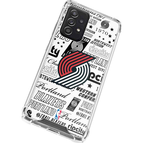 NBA Portland Trail Blazers Historic Blast Galaxy A52 5G Clear Case