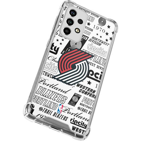 NBA Portland Trail Blazers Historic Blast Galaxy A53 5G Clear Case