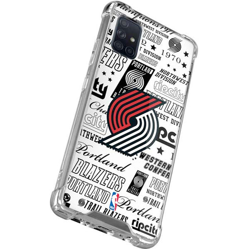 NBA Portland Trail Blazers Historic Blast Galaxy A71 5G Clear Case