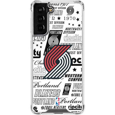 NBA Portland Trail Blazers Historic Blast Galaxy S21 FE Clear Case