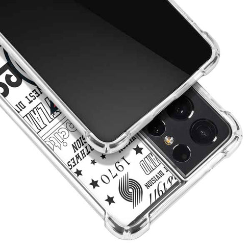 NBA Portland Trail Blazers Historic Blast Galaxy S21 Ultra 5G Clear Case