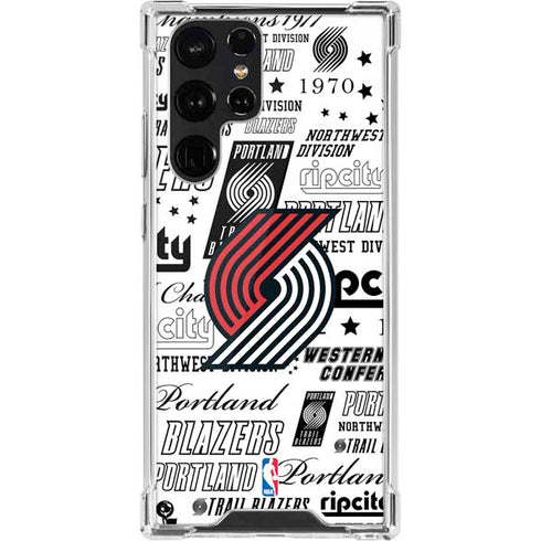 NBA Portland Trail Blazers Historic Blast Galaxy S22 Ultra Clear Case