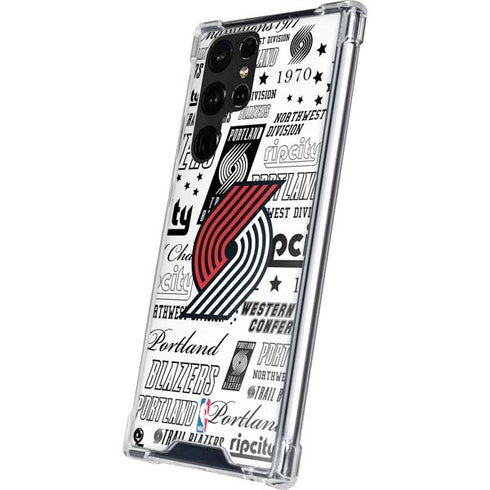 NBA Portland Trail Blazers Historic Blast Galaxy S22 Ultra Clear Case