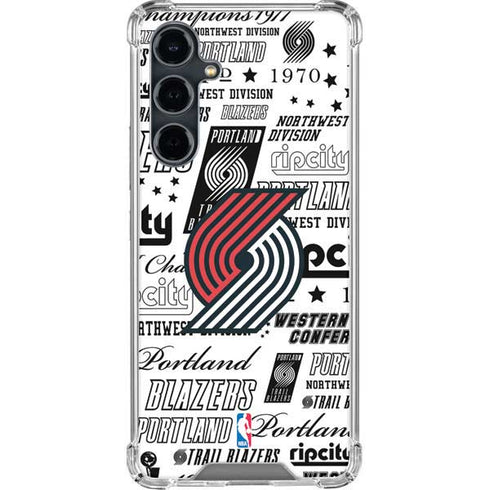 NBA Portland Trail Blazers Historic Blast Galaxy S23 FE Clear Case