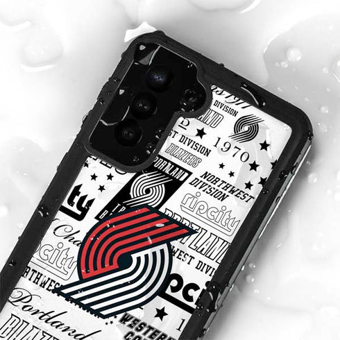 NBA Portland Trail Blazers Historic Blast Galaxy S23 Plus Waterproof Case