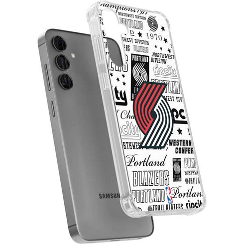 NBA Portland Trail Blazers Historic Blast Galaxy S24 Plus Clear Case