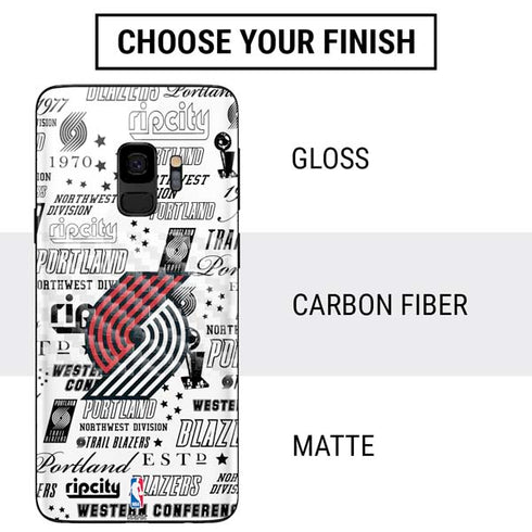 NBA Portland Trail Blazers Historic Blast Galaxy S9 Skin