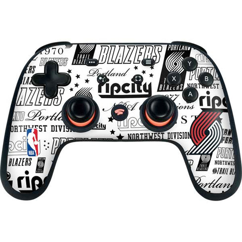 NBA Portland Trail Blazers Historic Blast Google Stadia Controller Skin