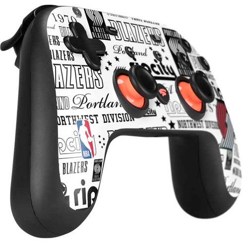 NBA Portland Trail Blazers Historic Blast Google Stadia Controller Skin